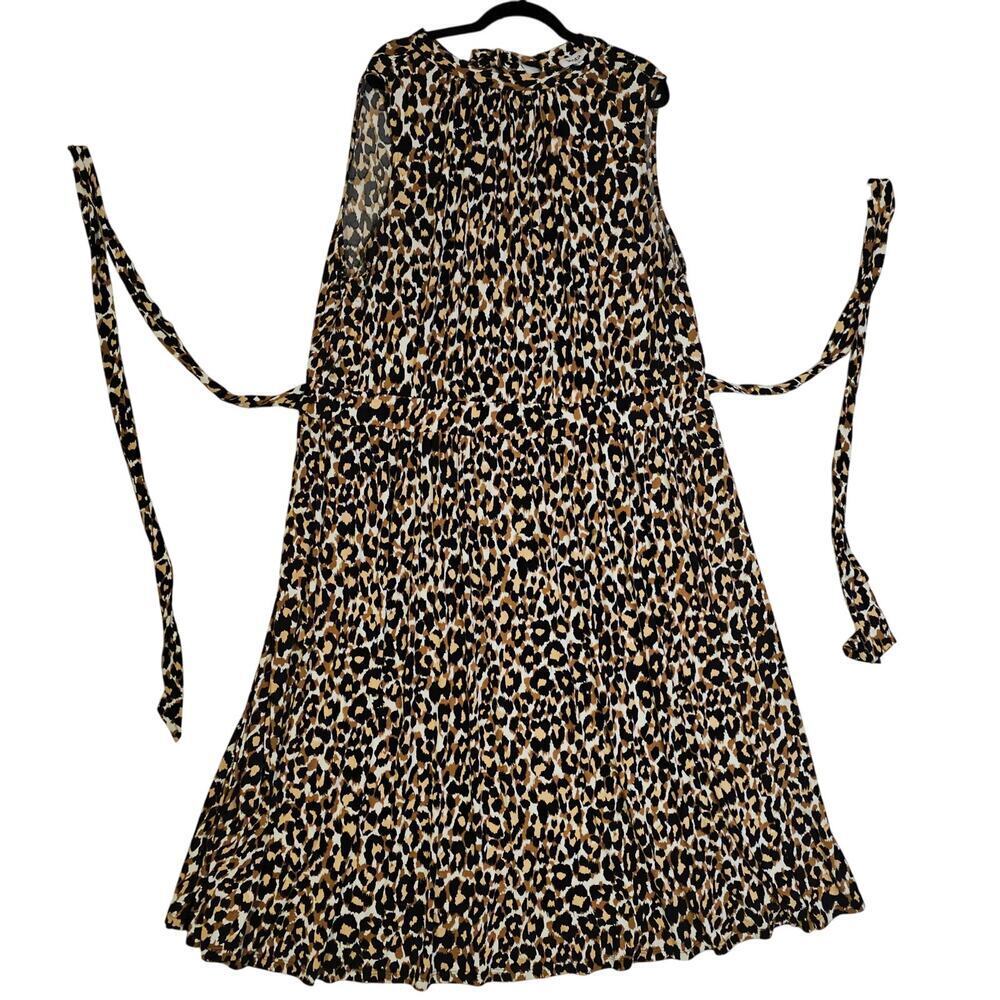 Leota 3X‎ Leopard Animal Print Maxi dress w Tieup bow accent. Artzy. Stylish.